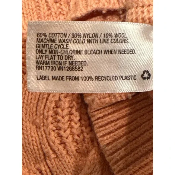 Rachel Comey x Target Textured Knit Sweater Womens 3X Peach Salmon Chunky - Picture 6 of 8